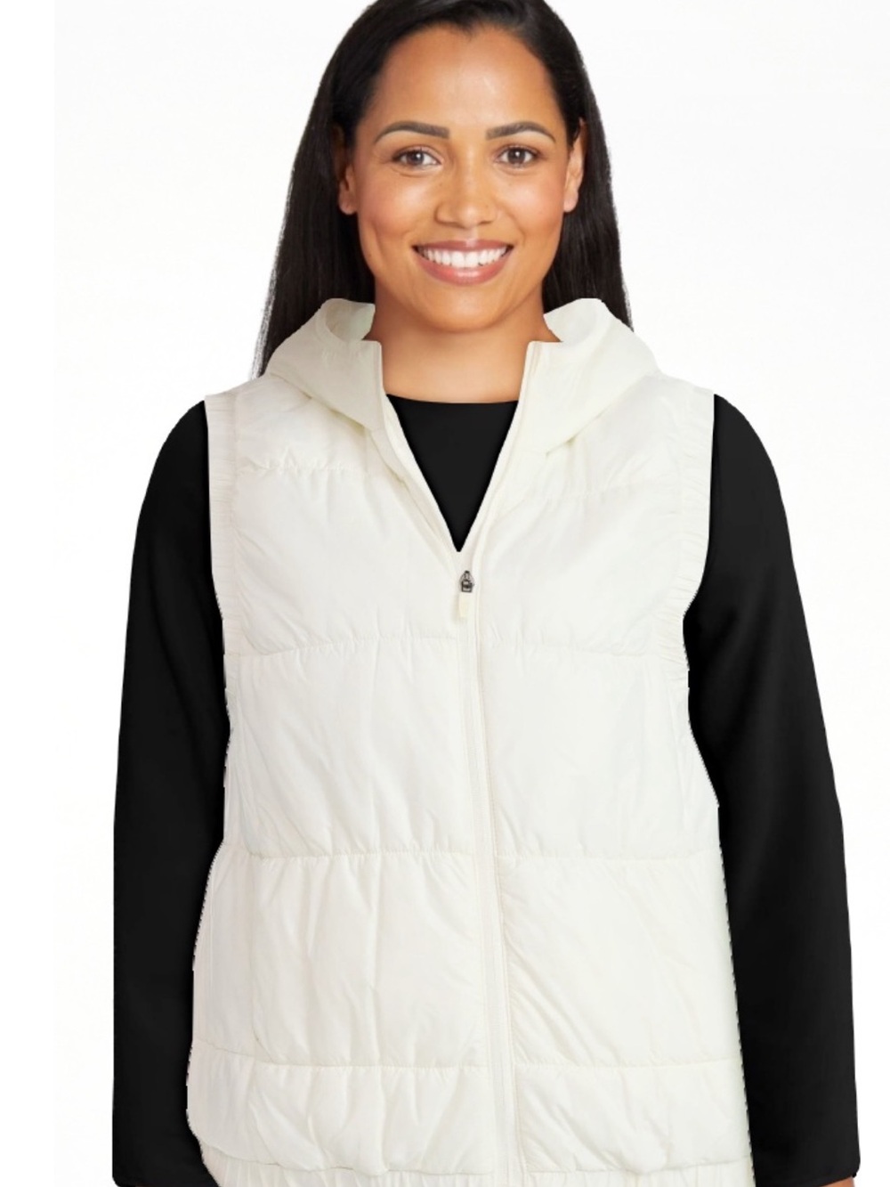 Avia’s Quilted Vest Winter White